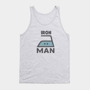 IRON MAN - Funny faux embroidery print Tank Top